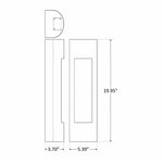 Crest Collection Burrow Trim Wall Sconce, 1800 Lumens, 100-277V, 20W, 3000K, 4000K, or 5000K, Dark Bronze or Silver