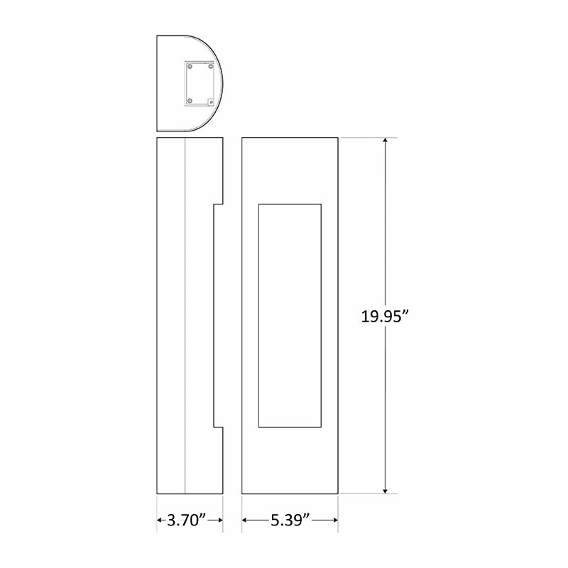 Crest Collection Burrow Trim Wall Sconce, 1800 Lumens, 100-277V, 20W, 3000K, 4000K, or 5000K, Dark Bronze or Silver
