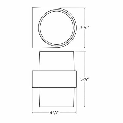LED Round Mini Up/Down Wall Light, 400 Lumens, 12V, CCT Selectable 3000K/4000K/5000K, Dark Bronze Finish