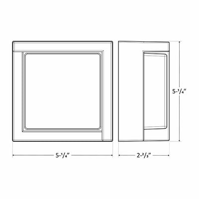 LED Square Mini Wall Light, 3 Watt, 200 Lumens, 12V, CCT Selectable 3000K/4000K/5000K, Dark Bronze Finish