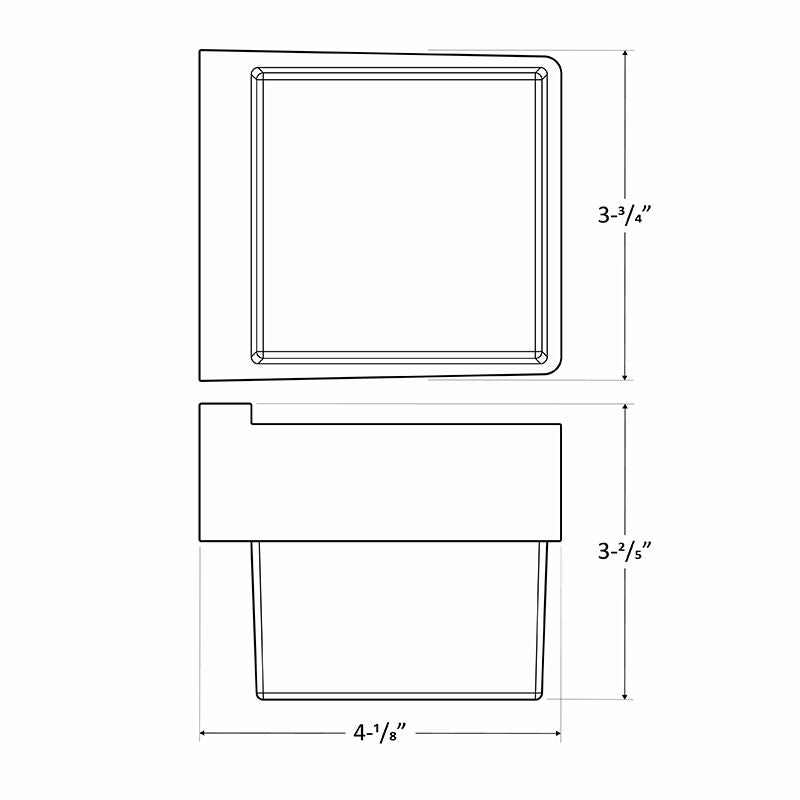 LED Square Mini Wall Light, 400 Lumens, 12V, CCT Selectable 3000K/4000K/5000K, Dark Bronze Finish
