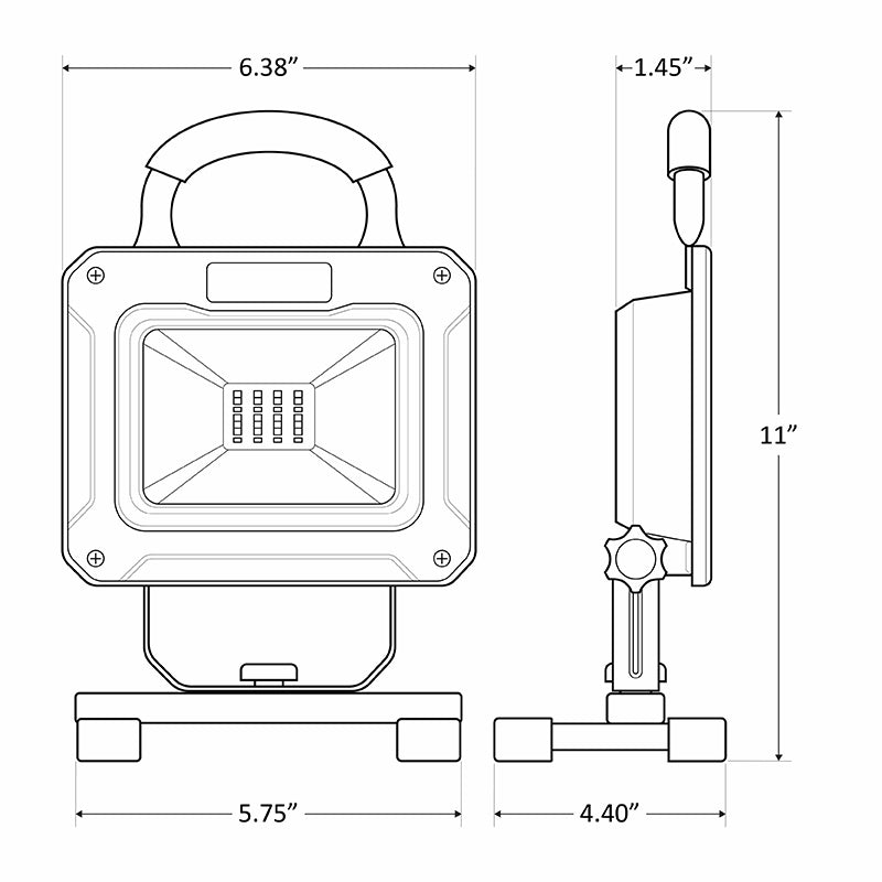 LED Portable Light, 10W, 5V, 600 Lumens