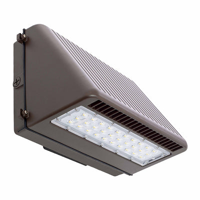 LED Full Cutoff Wall Pack, 5500LM, 50W, 120-277V, CCT Available in 3000K, 4000K, or 5000K, Dark Bronze Finish