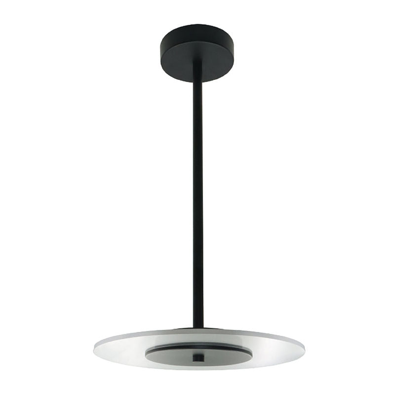 LED 10" Décor Accent Pendent Light, 12W, 700LM, 120V, CCT Selectable 2700K/3000K/35000K/4000K/5000K, Black Finish