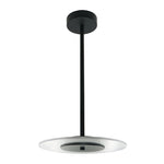 LED 10" Décor Accent Pendent Light, 12W, 700LM, 120V, CCT Selectable 2700K/3000K/35000K/4000K/5000K, Black Finish