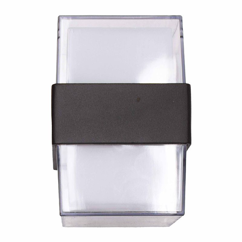 LED Square Mini Up/Down Wall Light, 6 Watt, 400 Lumens, 12V, CCT Selectable 3000K/4000K/5000K, Dark Bronze Finish