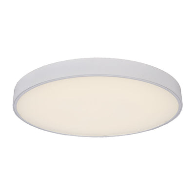 LED Architectural 24" Round Suspended Down Light, 5,116 Lumens, 30W/40W/50W Selectable, 120-277V, CCT Selectable 3000K/3500K/4000K, White Finish