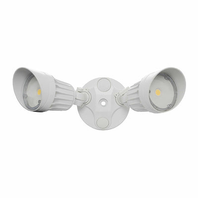 2 Head LED Dimmable Security Light, 1900 Lumens, 20 watt, 120V, CCT Selectable, Bronze or White Finish