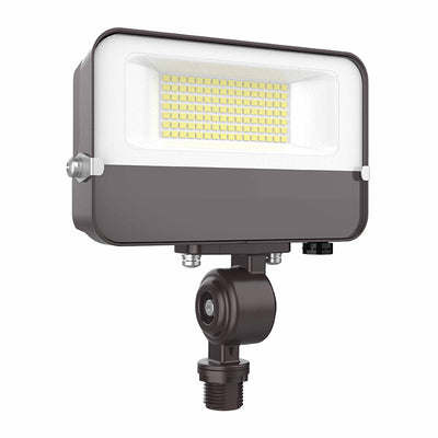 LED Compact Flood Light, Knuckle Mount, 1600 Lumens, 15 watt, 120V, CCT Selectable 3000K/4000K/5000K, Dark Bronze Finish