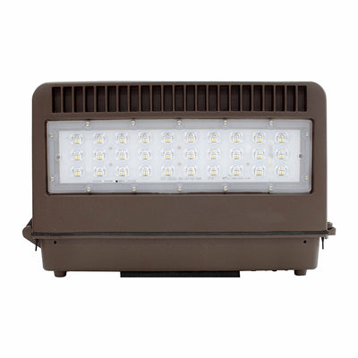 LED Full Cutoff Wall Pack, 9000LM, 80W, 120-277V, CCT Available in 3000K, 4000K, or 5000K, Dark Bronze Finish