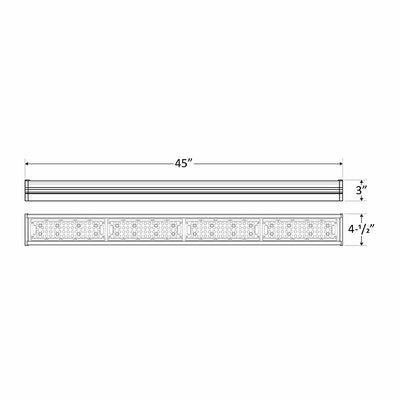 LED 4' Outdoor Sign Light, 15,600 Lumens, 120 Watts, 120-277 Volts, 3000K or 5000K CCT Available, White Finish