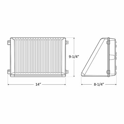 LED Full Cutoff Wall Pack, 9000LM, 80W, 120-277V, CCT Available in 3000K, 4000K, or 5000K, Dark Bronze Finish