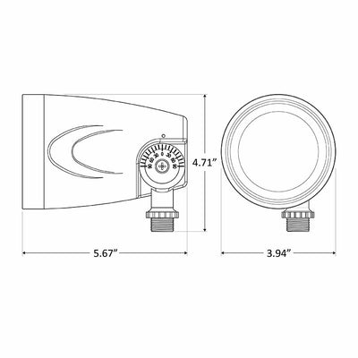12V Integrated LED Landscape Uplight, 900 Lumen Max, 12W, Bronze Finish