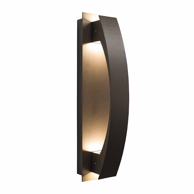 Small Crest Collection Lunette trim Wall Sconce, 900 Lumens, 100-277V, 10W, 3000K, 4000K, or 5000K, Dark Bronze or Silver