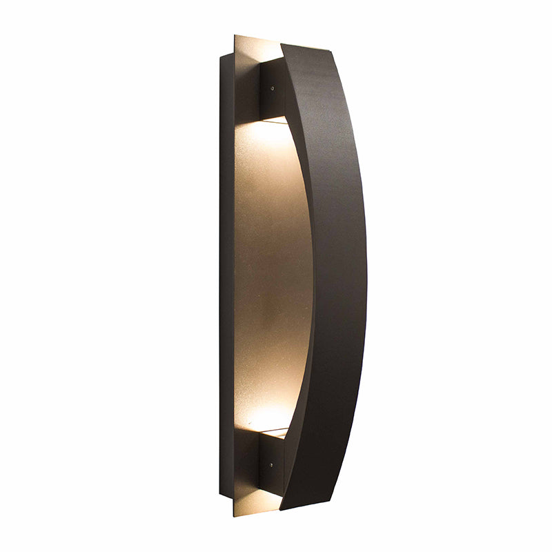 Crest Collection Lunette Trim Wall Sconce, 1800 Lumens, 100-277V, 5/10/15/20W Selectable, 3000K, 4000K, or 5000K, Dark Bronze or Silver