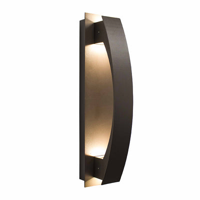 Small Crest Collection Lunette trim Wall Sconce, 900 Lumens, 100-277V, 10W, 3000K, 4000K, or 5000K, Dark Bronze or Silver