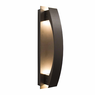 Crest Collection Lunette Trim Wall Sconce, 1800 Lumens, 100-277V, 20W, 3000K, 4000K, or 5000K, Dark Bronze or Silver
