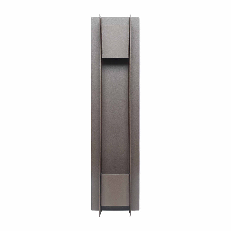 Crest Collection Passage Trim Wall Sconce, 1800 Lumens, 100-277V, 5/10/15/20W Selectable, 3000K, 4000K, or 5000K, Dark Bronze or Silver