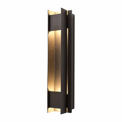 Small Crest Collection Passage Trim Wall Sconce, 900 Lumens, 100-277V, 10W, 3000K, 4000K, or 5000K, Dark Bronze or Silver