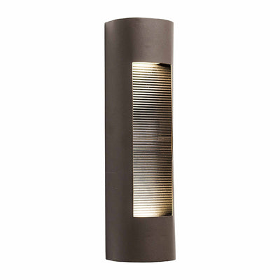 Crest Collection Burrow Trim Wall Sconce, 1800 Lumens, 100-277V, 20W, 3000K, 4000K, or 5000K, Dark Bronze or Silver