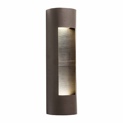 Small Crest Collection Burrow Trim Wall Sconce, 900 Lumens, 100-277V, 10W, 3000K, 4000K, or 5000K, Dark Bronze or Silver