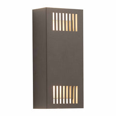 Small Crest Grille Wall Sconce, 1300 Lumens, 100-277V, 15W, 3000K, 4000K, or 5000K, Dark Bronze or Silver