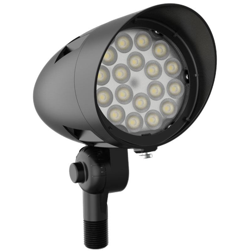LED X-Gen Bullet Flood Light, 10W/20W/30W Selectable, 3700 Lumens, 3000K, 4000K, or 5000K, 120-277V, Black Finish