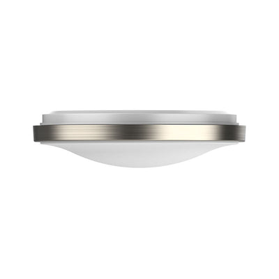13" LED Single Ring Flush Mount, 1,500 Lumens, 20W, 120V, CCT Selectable 2700K/3000K/3500K/4000K/5000K, Brushed Nickle Finish