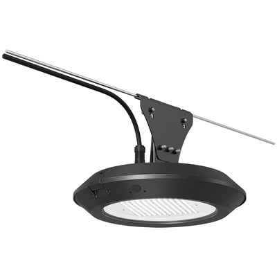 Post Disk Light With Catenary Light Adapter, 9000 Lumens, 18W/30W/45W/60W Selectable, 120-277V, CCT Selectable 3000K/4000K/5000K, Bronze Finish
