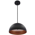 LED 20" Vintage Pendant Light, 40W, 2250LM, 120V, CCT Selectable 2700K/3000K/35000K/4000K/5000K, Black Gold or White Silver Finish