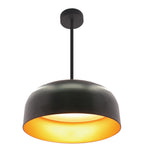 LED 24" Pan Pendant With 6FT Adjustable Rod Pendant Light, 40W, 2800LM, 120V, CCT Selectable 2700K/3000K/35000K/4000K/5000K, White Gold or Black Gold Finish