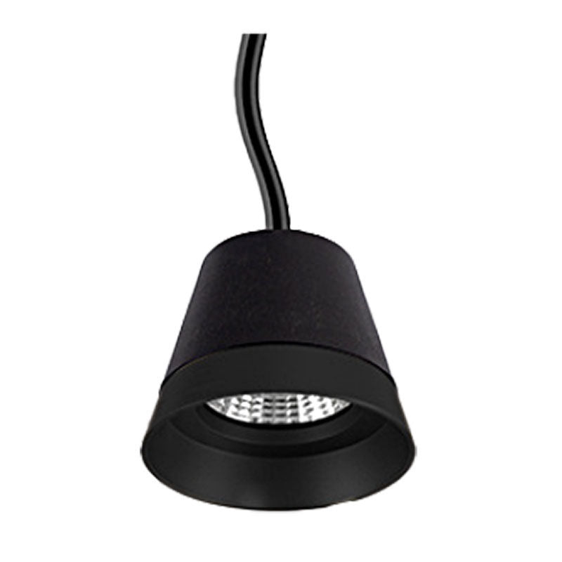 LED Cone Pendant with 6FT Adjustable Cord, 6W/9W/12W Selectable, 600LM, CCT Selectable 3000K/4000K/5000K, Black or White