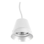 LED Cone Pendant with 6FT Adjustable Cord, 6W/9W/12W Selectable, 600LM, CCT Selectable 3000K/4000K/5000K, Black or White