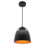 LED 12" Pan Pendant With 6FT Adjustable Rod Pendant Light, 24W, 820LM, 120V, CCT Selectable 2700K/3000K/35000K/4000K/5000K, White Gold or Black Gold Finish