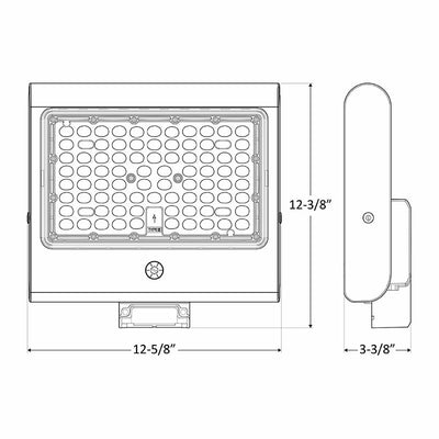 LFX LED High Lumen Flood Light, 21400 Lumens, 50W/80W/100W/150W Selectable, 120-277V, 3000K, 4000K. or 5000K Available, Dark Bronze Finish