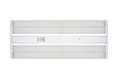 4ft High Voltage Linear High Bay, 52,000 Lumens, 200W/300W/400W, 480V, 5000K CCT, White Finish