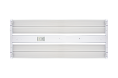 4ft High Voltage Linear High Bay, 52,000 Lumens, 200W/300W/400W, 480V, 5000K CCT, White Finish