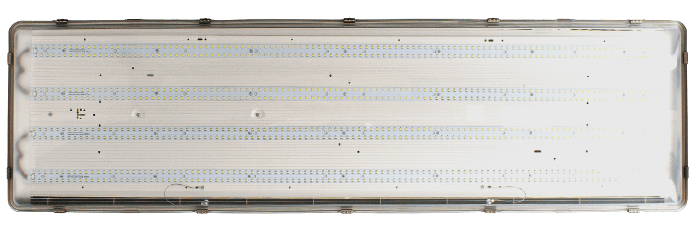 4 Foot LED Linear Vapor Tight Fixture, 100 watt, 13,500 Lumens, CCT Selectable,120-277V