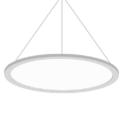 4' LED Round Suspended Direct/Indirect Projection Panel Lights, 4,200 Lumens, 40W, 120-277V, CCT Selectable, 3500K/4000K/5000K, White Finish