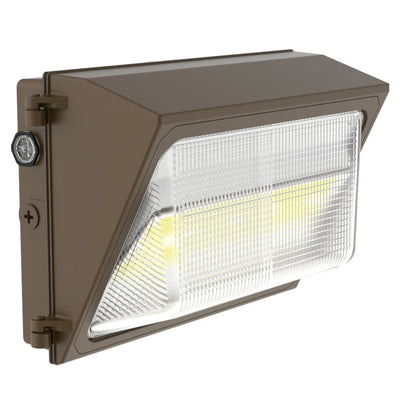 LED Non-Cutoff Wall Pack with Emergency Backup, 25W/45W/65W Selectable, 9100 Lumens, 120-277V, 5000K CCT, Dark Bronze Finish