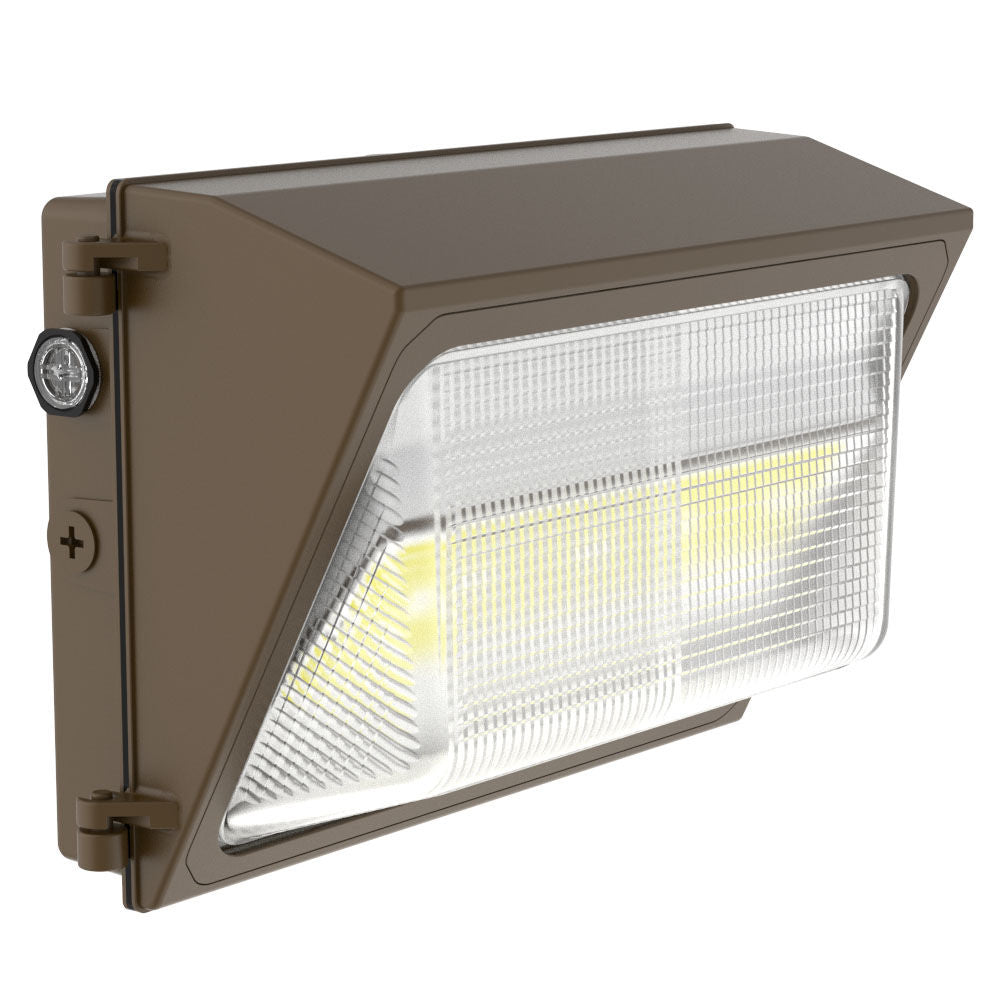 LED Non-Cutoff Wall Pack with Emergency Backup, 80W/100W/120W Selectable, 16,800 Lumens, 120-277V, CCT Selectable 3000K/4000K/5000K, Dark Bronze Finish