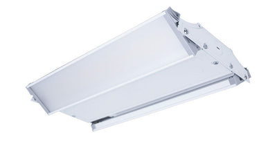 Compact Linear High Bay, 22500 Lumens, 80W/110W/150W Wattage Selectable, 120-277V, CCT Selectable 3000K/3500K/4000K/5000K, White Finish