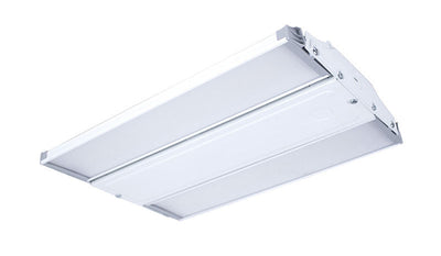 Compact Linear High Bay, 22500 Lumens, 80W/110W/150W Wattage Selectable, 120-277V, CCT Selectable 3000K/3500K/4000K/5000K, White Finish