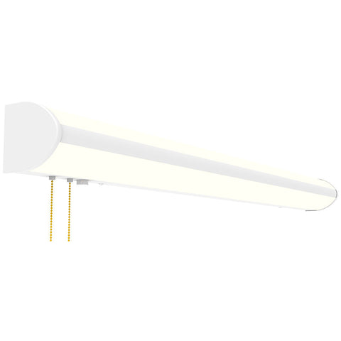 LED Patient Overbed Healthcare Light With Pull Chain and Indicator Light, 6,900 Lumens, 60W, 120-277V, 4000K CCT, White Finish