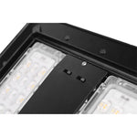 24"X14" SQ Garden Post Coach Light, 9000 Lumens, 60W/80W/100W Selectable, 120-277V, CCT Selectable 3000K/4000K/5000K, Black Finish