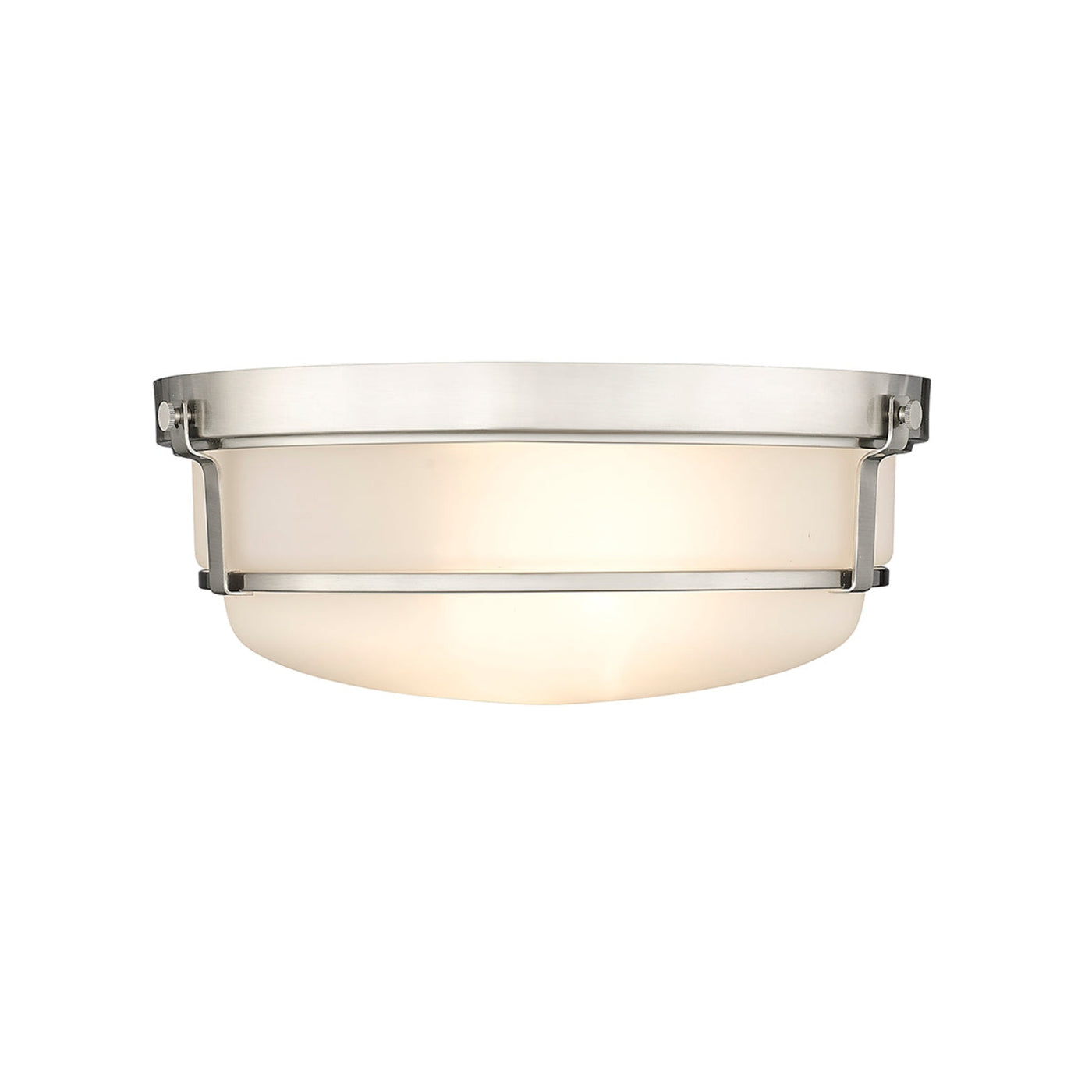 Millennium Lighting Two Light Flush Mount Ceiling Light, Arlson Collection, (Available in Brushed Nickel or Matte Black Finish)