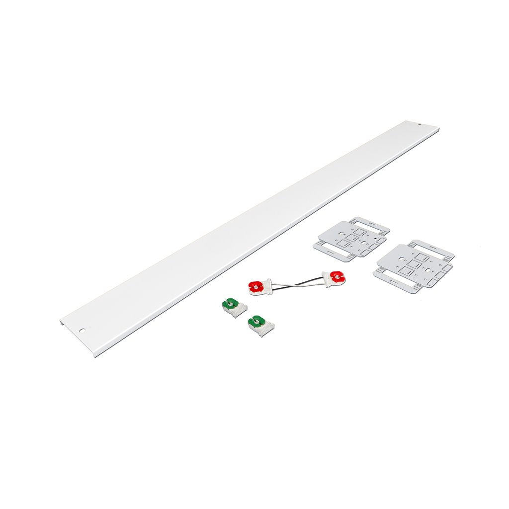 8 Foot Strip Retrofit, 4.25" Wide, 4200-8400 Lumens, 2 or 4x18W LED 4000K Lamps Included