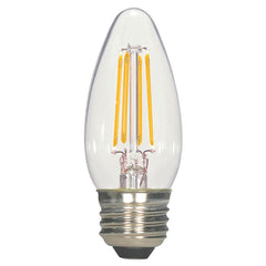 SATCO 4.5W B11 LED; Clear; Medium base; 2700K; 350 Lumens; 120V; Carded