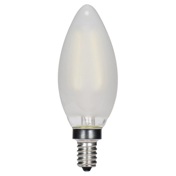 SATCO 4.5W B11 LED; Frosted; Candelabra base; 2700K; 350 Lumens; 120V; Carded