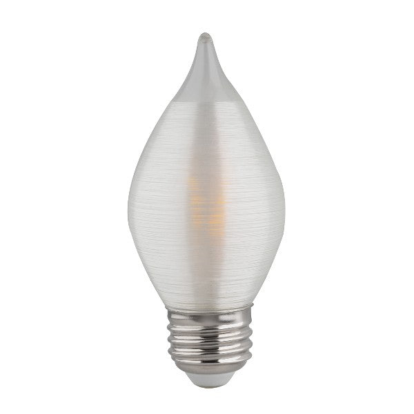 SATCO 4W C15 LED; Satin Spun; Clear; Medium base; 2700K; 300 Lumens; 120V